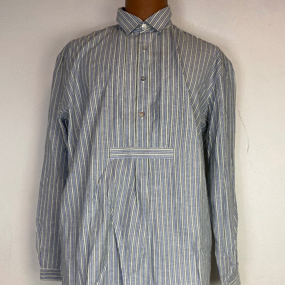 Gossl Mens Shirt Button Up Striped Long Sleeve (41) (L) New with Tags - Picture 1 of 13